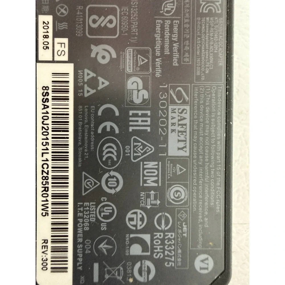 90W Genuine Lenovo 20V 4.5A Laptop Charger AC Power Adapter Square Tip